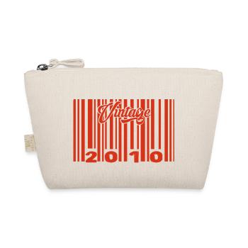 Vintage 2010 Born In 2010 15 Year Old Bar Code Anniversai - Organic Pouch - nature - Front