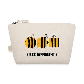 Bee Different – einzigartiges Bienengekritzel, verspielte Kunst - Bio-Täschchen - Natur - Vorne