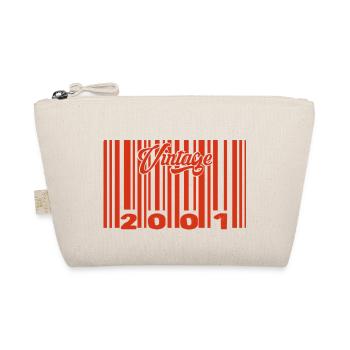 Vintage 2001 Born In 2001 24 Year Old Bar Code Anniversai - Organic Pouch - nature - Front
