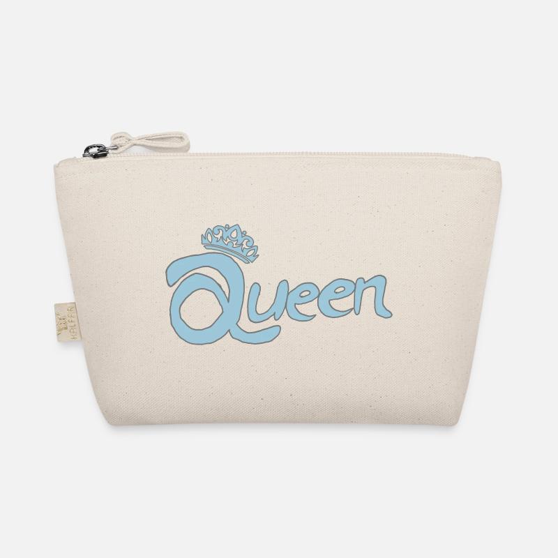 Queen in Blue with Crown Organic Pouch