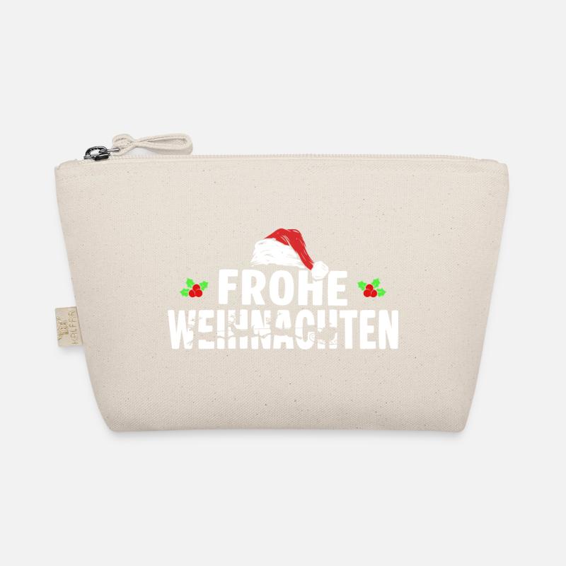 Frohe Weihnachten - Bio-Täschchen - Natur