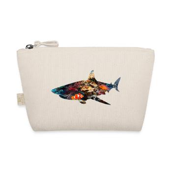Coral Reef Shark Fish Silhouette - Organic Pouch - nature - Front