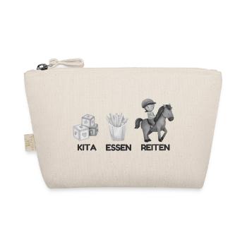 Kita Essen Reiten Motive Pferd - Bio-Täschchen - Natur - Vorne