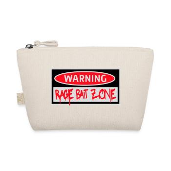 Warning Rage Bait Caution Zone Schild Spaß Warnung - Bio-Täschchen - Natur - Vorne