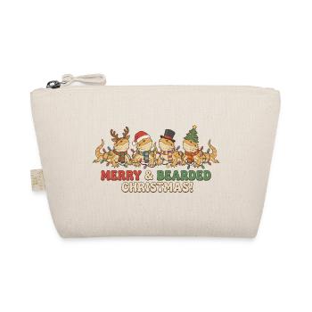 Bearded Dragon Vintage Christmas Lights - Organic Pouch - nature - Front