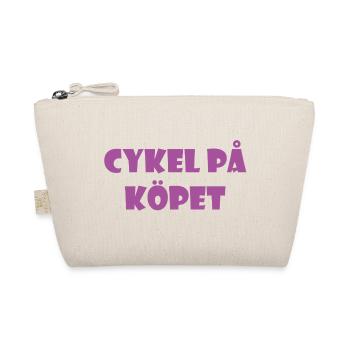 Bicycle in the Bargain – Text Design - Organic Pouch - nature - Front
