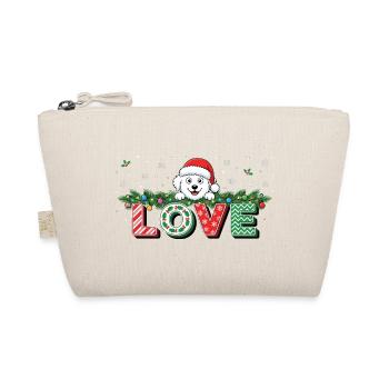 Love Bichon Frisé Christmas Dog Cute Xmas - Organic Pouch - nature - Front