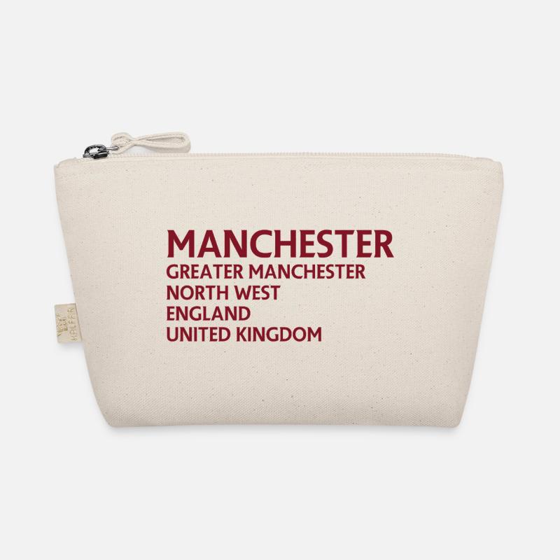 Manchester Name Stack Typography Organic Pouch