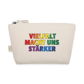 Vielfalt macht uns stärker – Regenbogen Design - Bio-Täschchen - Natur - Vorne