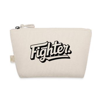 fighter. Schriftzug Clean - Bio-Täschchen - Natur - Vorne