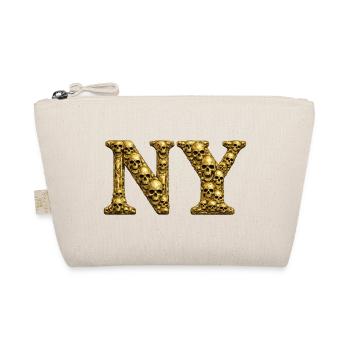 Golden Skull NY Letters - Organic Pouch - nature - Front