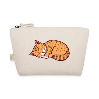 sleeping cat kitten tiger cat - Organic Pouch - nature - Front