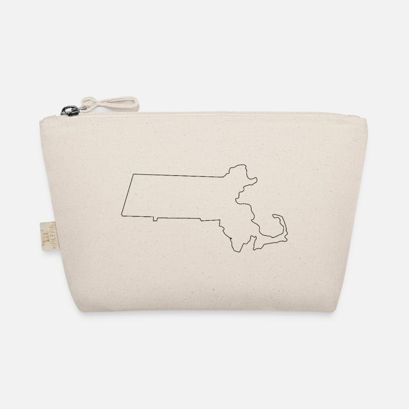 Massachusetts outline map Organic Pouch