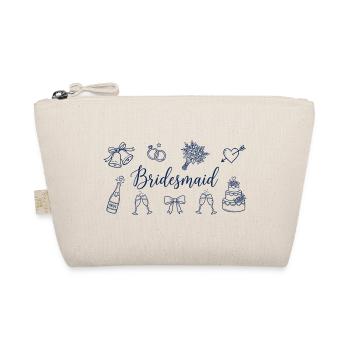 Bridesmaid Bride Squad Bow Bridal Party Wedding - Organic Pouch - nature - Front