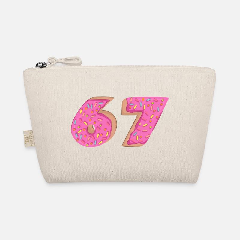 67 - Sixty Seven Number 67 Donut I-ce Cream Meme  Organic Pouch