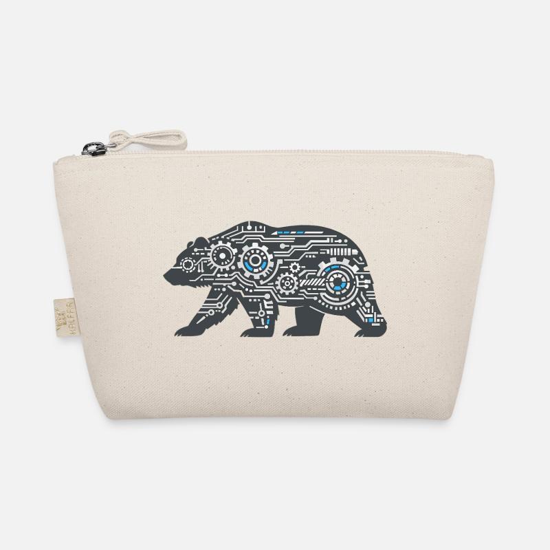 Kibernetic Bear Circuit Pattern Organic Pouch