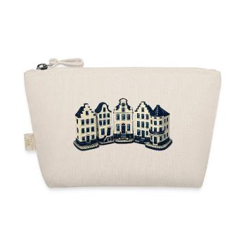 Delft blue Canal Houses - Organic Pouch - nature - Front