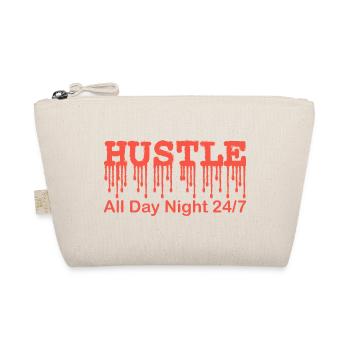Hustle All Day 24 7 Motivational Entrepreneur - Organic Pouch - nature - Front