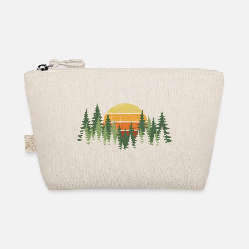 Forest Sunset Nature Trees Hiking Camping Organic Pouch