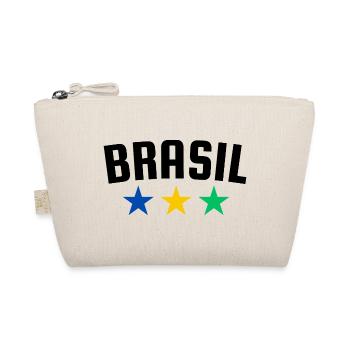 Brasilien 3 Sterne Design - Bio-Täschchen - Natur - Vorne