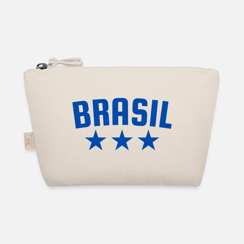 Brazil 3 Star Design Blue Organic Pouch