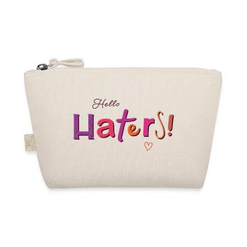 Hello Haters! Cooler Spruch - Bio-Täschchen - Natur - Vorne