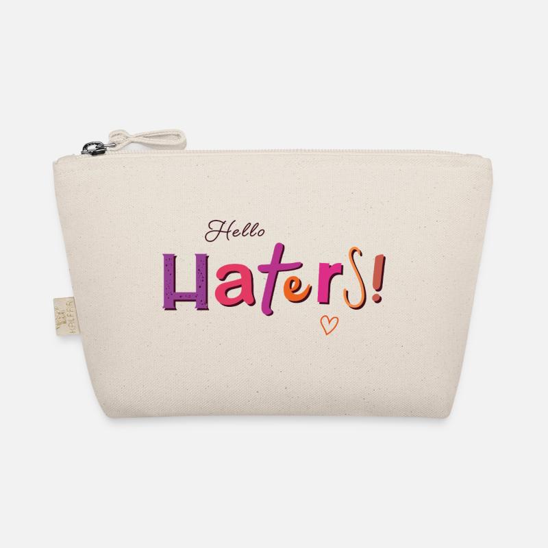 Hello Haters! Cooler Spruch - Bio-Täschchen - Natur