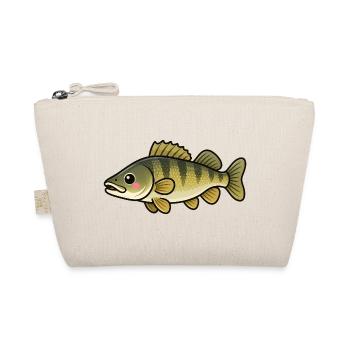 Cute Zander Kids Fishing Design - Organic Pouch - nature - Front