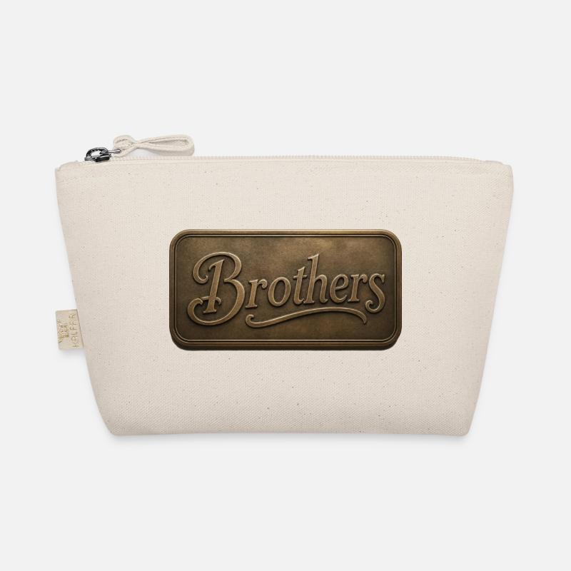 Brothers Bronze Relief Plaque Organic Pouch