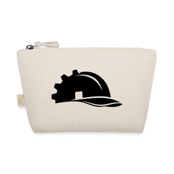 Bauarbeiter Helm Zahnrad und Haus - Bio-Täschchen - Natur - Vorne