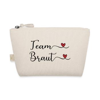 Team Braut mit Herz - Bio-Täschchen - Natur - Vorne