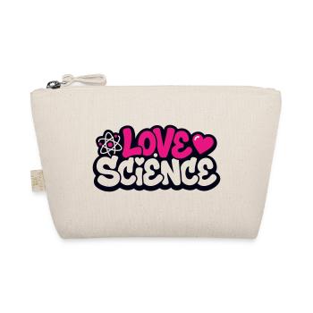 Love Science Schriftzug Logo - Bio-Täschchen - Natur - Vorne