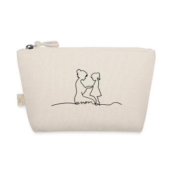 Mama Tochter Line Art Mutter Geschenk Liebe Design - Bio-Täschchen - Natur - Vorne