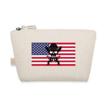 Crâne de cowboy et drapeau américain - Trousse biologique - nature - Devant