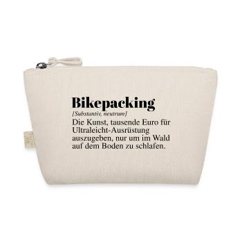 Bikepacking Duden Spruch - Bio-Täschchen - Natur - Vorne