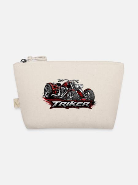 Cooles Triker Motorrad Dreirad Biker - Bio-Täschchen - Natur