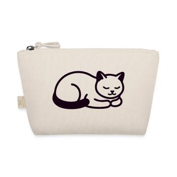 Schlafende Katze Icon - Bio-Täschchen - Natur - Vorne
