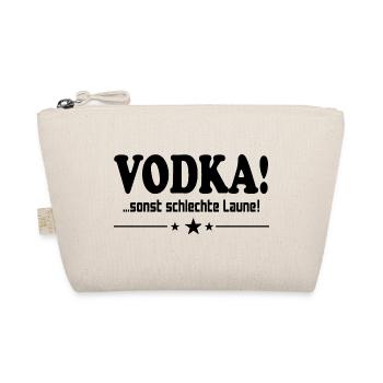 Vodka trinken Schlechte Laune Alkohol Saufen Party - Bio-Täschchen - Natur - Vorne