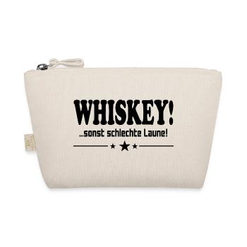 Whiskey trinken Schlechte Laune Alkohol Saufen - Bio-Täschchen - Natur - Vorne