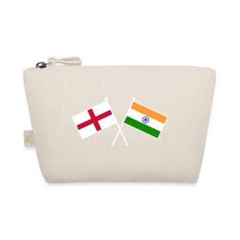 England x Indien kreuzte Freundschaftsflaggen - Bio-Täschchen - Natur - Vorne