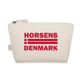 Horsens Dänemark-Flaggenmotiv - Bio-Täschchen - Natur - Vorne