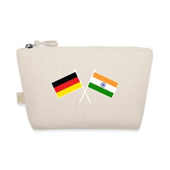 Germany x India Crossed Friendship Flags - Bio-Täschchen - Natur - Vorne