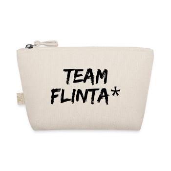 TEAM FLINTA PINSEL SCHRIFT FEMINISMUS QUEER - Bio-Täschchen - Natur - Vorne