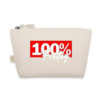 100% Freitag – Kraftvolles Script-Design - Bio-Täschchen - Natur - Vorne
