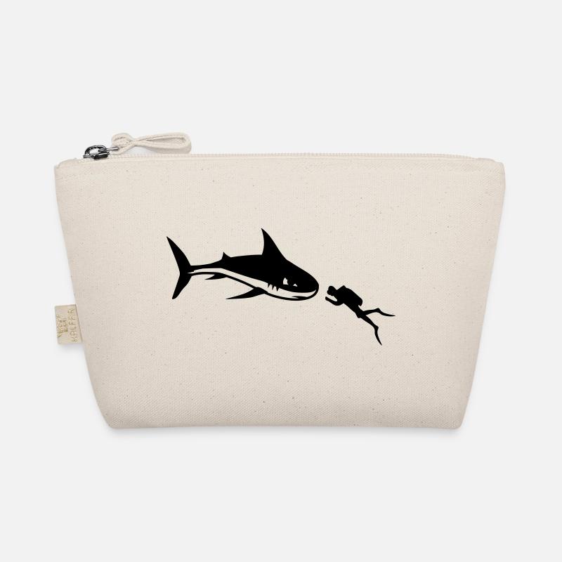 A shark and a diver Organic Pouch
