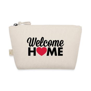 Welcome Home heart - Organic Pouch - nature - Front