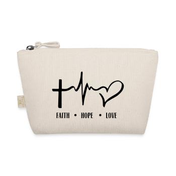 FAITH_HOPE_LOVE - Bio-Täschchen - Natur - Vorne