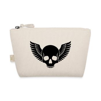 Skull Wings - Organic Pouch - nature - Front