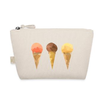 Low Poly Icecream - Organic Pouch - nature - Front