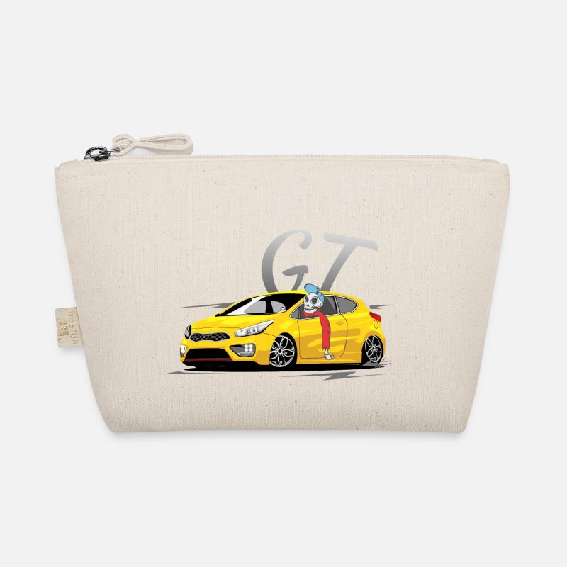 Ceed gt Coupe gelb mit fahrer - Bio-Täschchen - Natur